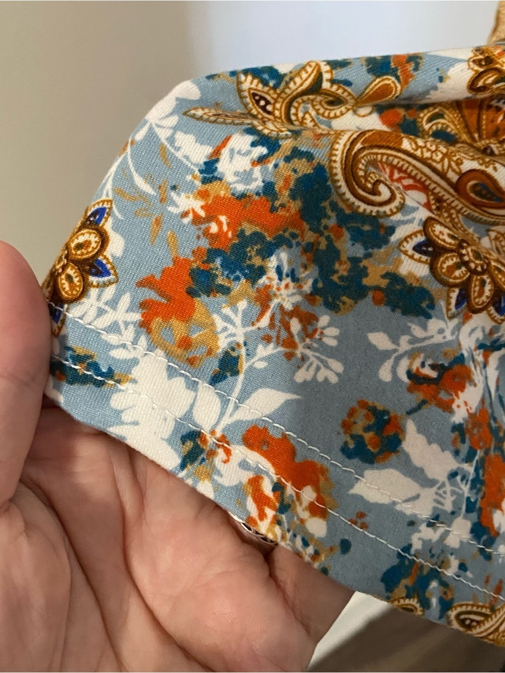 Paisley Floral Midi Dress in Blue and Gold for Girls - Picture 4 of 5